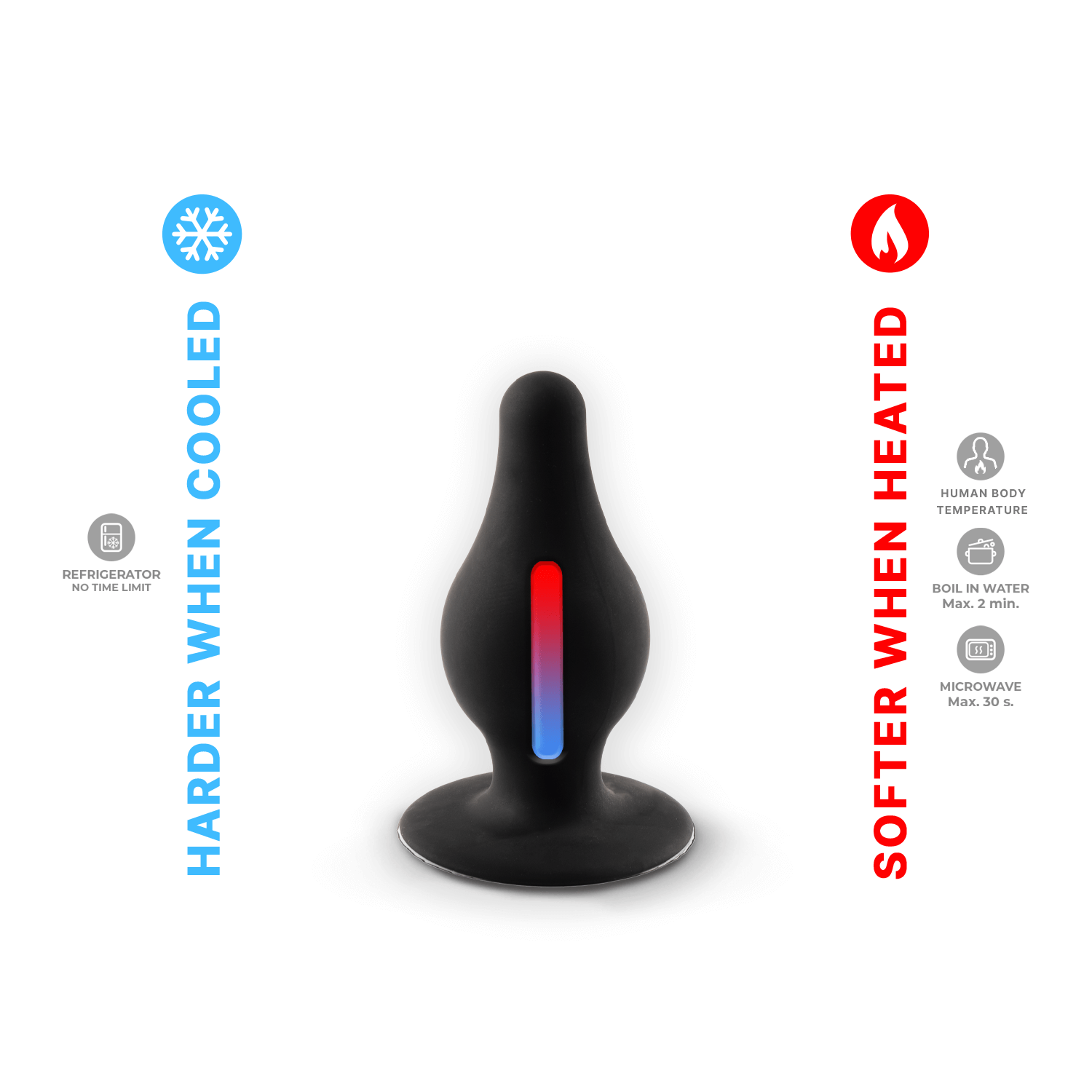 Silexd - Premium Silicone Plug Taglia M - Nero