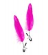Sweet Caress - Pinza per Capezzoli Regolabile con Piuma - Rosa